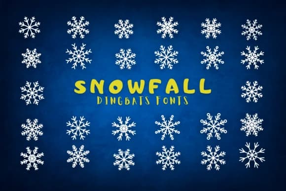 Snowfall by Eystore — Dingbats Font