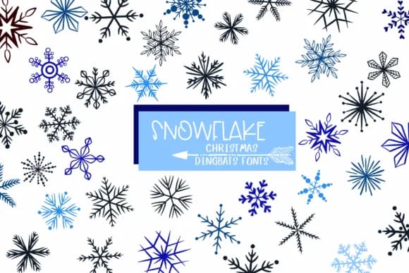 Snowflake Christmas by Sirinart — Dingbats Font