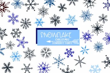 Snowflake Christmas by Sirinart — Dingbats Font — thumbnail 1
