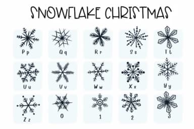 Snowflake Christmas by Sirinart — Dingbats Font — thumbnail 3