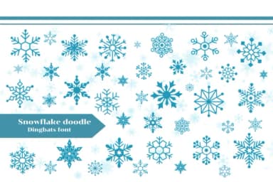 Snowflake Doodle by Apiwat Type — Dingbats Font — thumbnail 1