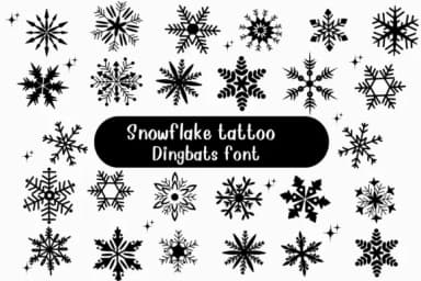 Snowflake Tattoo by Nongyao — Dingbats Font — thumbnail 1