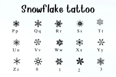 Snowflake Tattoo by Nongyao — Dingbats Font — thumbnail 3