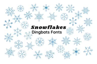 Snowflakes by Nun Sukhwan — Dingbats Font — thumbnail 1