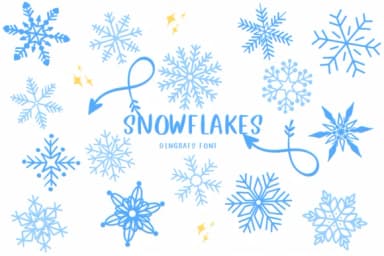 Snowflakes by CHANOK — Dingbats Font — thumbnail 1