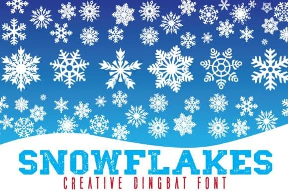 Snowflakes by stompstock — Dingbats Font