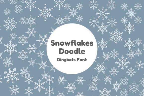 Snowflakes Doodle by Nun Sukhwan — Dingbats Font