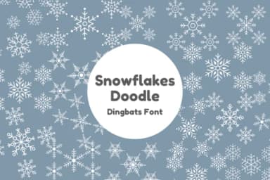 Snowflakes Doodle by Nun Sukhwan — Dingbats Font — thumbnail 1