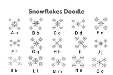 Snowflakes Doodle by Nun Sukhwan — Dingbats Font — thumbnail 5
