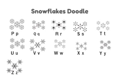 Snowflakes Doodle by Nun Sukhwan — Dingbats Font — thumbnail 6