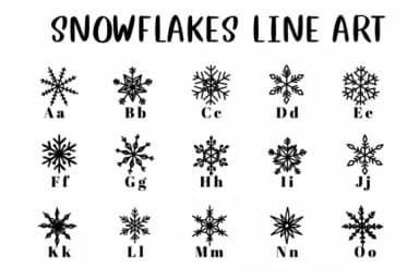Snowflakes Line Art by CHANOK — Dingbats Font — thumbnail 2