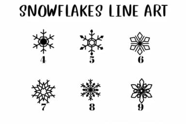 Snowflakes Line Art by CHANOK — Dingbats Font — thumbnail 4