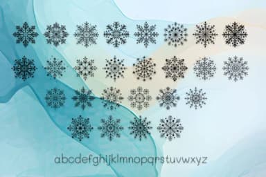 Snowflakes of Smile by MOMAT THIRTYONE — Dingbats Font — thumbnail 3