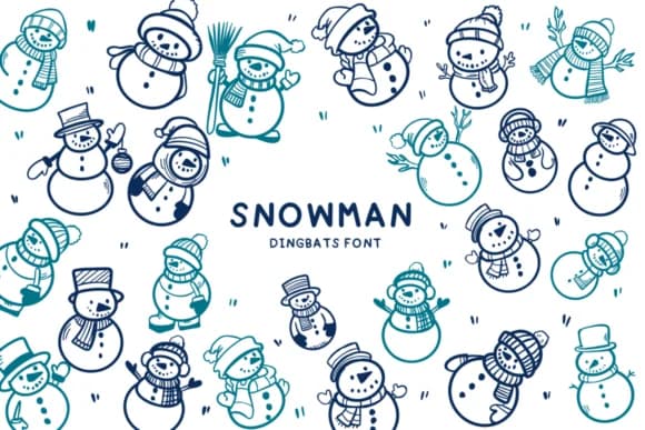 Snowman by Bee piyanuch — Dingbats Font