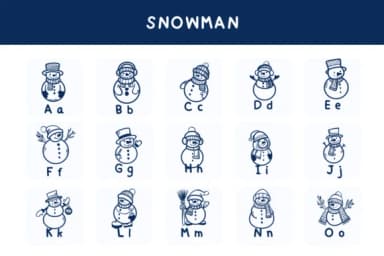 Snowman by Bee piyanuch — Dingbats Font — thumbnail 2