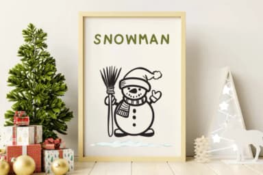 Snowman by Bee piyanuch — Dingbats Font — thumbnail 6
