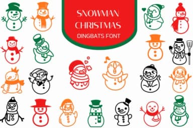 Snowman Christmas by Heartcraft Atelier — Dingbats Font — thumbnail 1