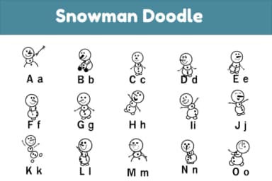 Snowman Doodle by Nun Sukhwan — Dingbats Font — thumbnail 2