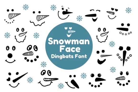 Snowman Face by Nun Sukhwan — Dingbats Font