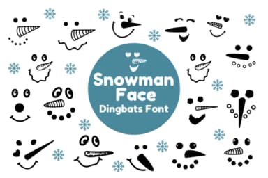 Snowman Face by Nun Sukhwan — Dingbats Font — thumbnail 1
