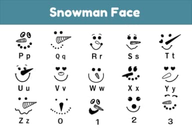 Snowman Face by Nun Sukhwan — Dingbats Font — thumbnail 3