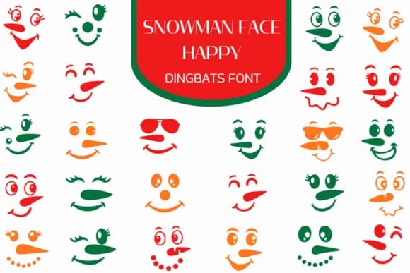Snowman Face Happy by Heartcraft Atelier — Dingbats Font