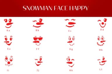 Snowman Face Happy by Heartcraft Atelier — Dingbats Font — thumbnail 2