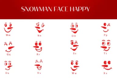 Snowman Face Happy by Heartcraft Atelier — Dingbats Font — thumbnail 3