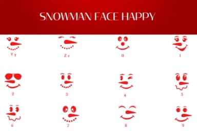 Snowman Face Happy by Heartcraft Atelier — Dingbats Font — thumbnail 4