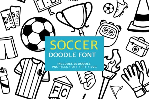 Soccer Doodle by digitalplannerland — Dingbats Font