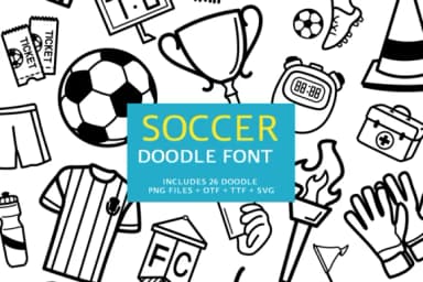 Soccer Doodle by digitalplannerland — Dingbats Font — thumbnail 1