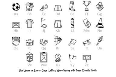 Soccer Doodle by digitalplannerland — Dingbats Font — thumbnail 2