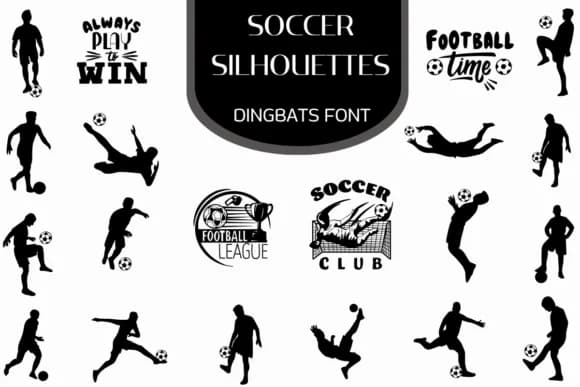 Soccer Silhouettes by Heartcraft Atelier — Dingbats Font