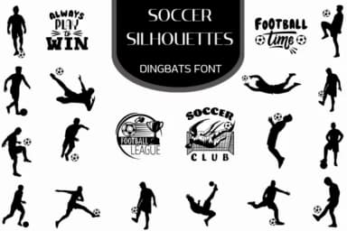 Soccer Silhouettes by Heartcraft Atelier — Dingbats Font — thumbnail 1