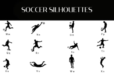 Soccer Silhouettes by Heartcraft Atelier — Dingbats Font — thumbnail 3
