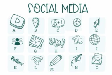 Social Media by Sirinart — Dingbats Font — thumbnail 2