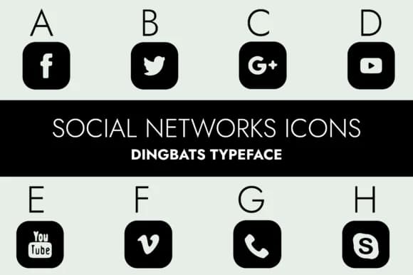 Social Networks Icons by Minimalistartstudio — Dingbats Font