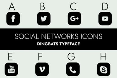 Social Networks Icons by Minimalistartstudio — Dingbats Font — thumbnail 1