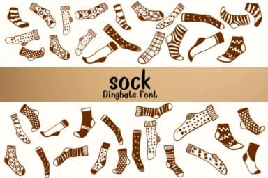 Sock by Nongyao — Dingbats Font — thumbnail 1
