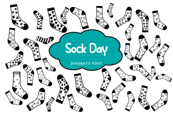 Sock Day by Nun Sukhwan — Dingbats Font