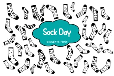 Sock Day by Nun Sukhwan — Dingbats Font — thumbnail 1