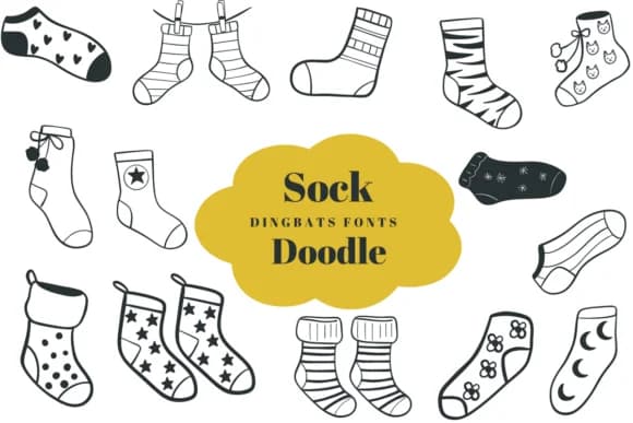Sock Doodle by Suphitchaya — Dingbats Font