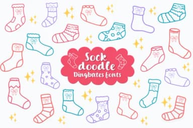 Sock Doodle by Natchuta — Dingbats Font — thumbnail 1