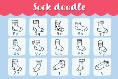 Sock Doodle by Natchuta — Dingbats Font — thumbnail 3
