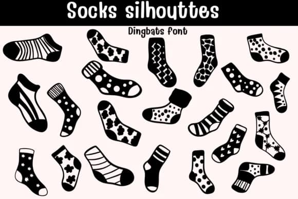 Socks Silhouettes by Sontaya — Dingbats Font