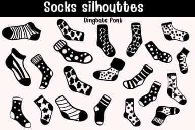 Socks Silhouettes by Sontaya — Dingbats Font — thumbnail 1