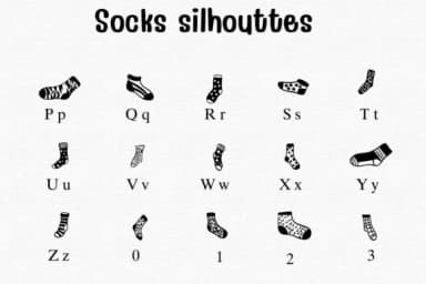 Socks Silhouettes by Sontaya — Dingbats Font — thumbnail 3