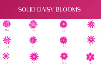 Solid Daisy Blooms by Heartcraft Atelier — Dingbats Font — thumbnail 3