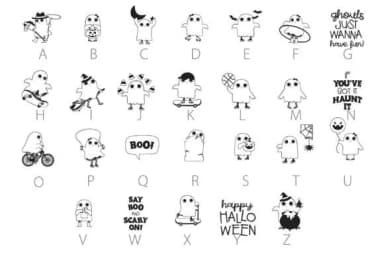 Something Ghostly Dingbats by Illustration Ink — Dingbats Font — thumbnail 3