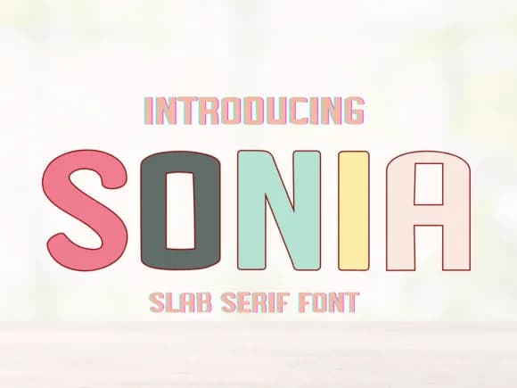 Sonia by Pukka De — Slab Serif Font